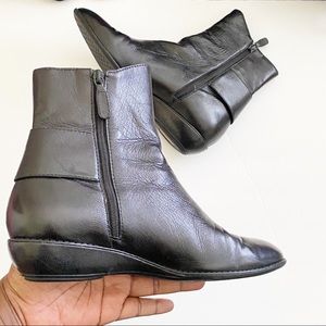 Cole Haan Nike air leather zip ankle boots